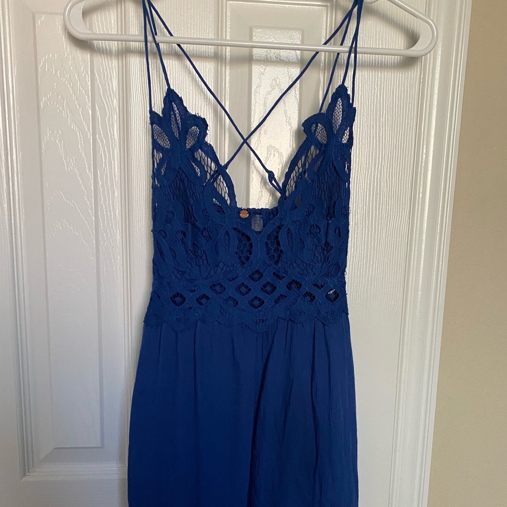 Free People Adella Lace Slip Dress